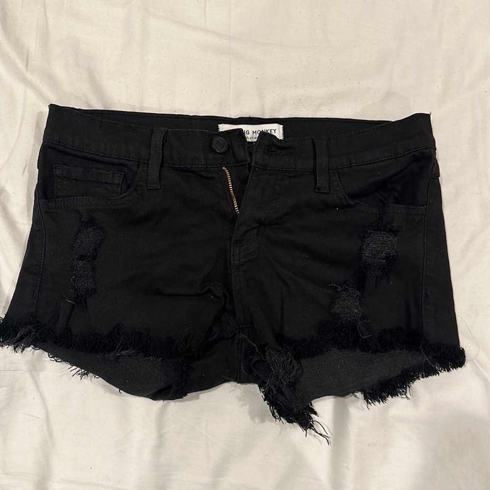 Flying Monkey Black Jean Shorts